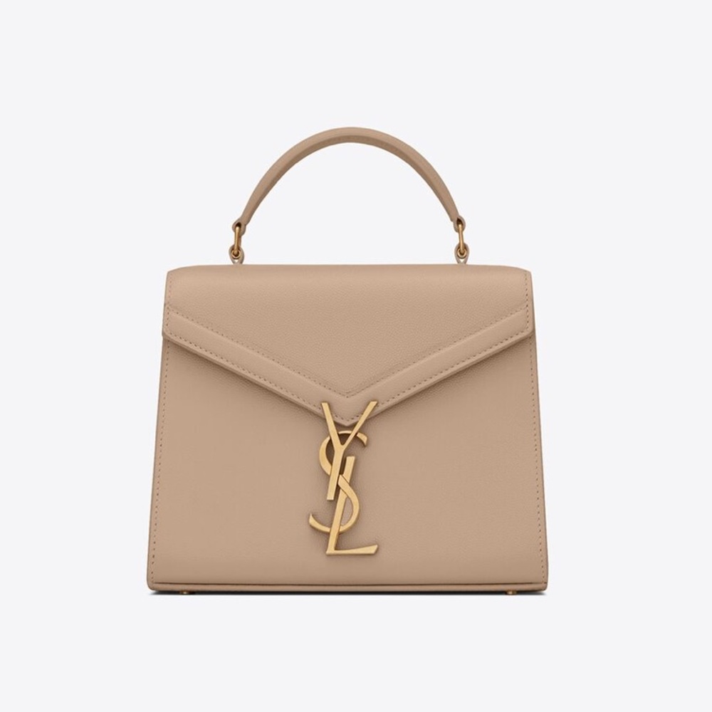 CASSANDRA MINI TOP HANDLE BAG IN GRAIN DE POUDRE EMBOSSED LEATHER